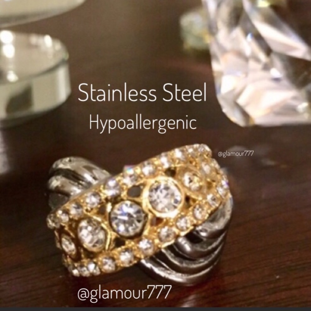 Crystal Stainless Steel Ring